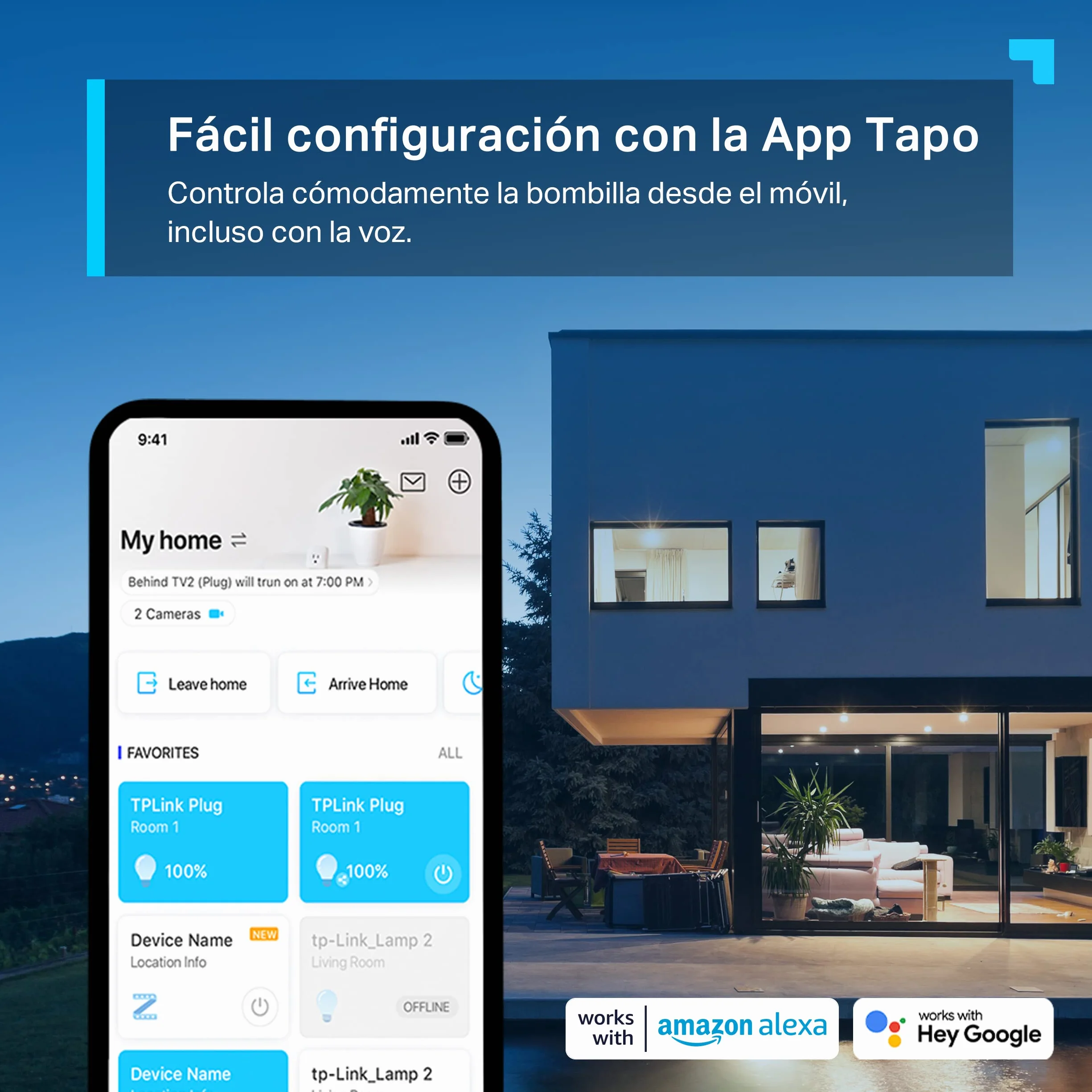 Tapo L630 GU10 Bombilla LED inteligente Wi-Fi RGBW multicolor 16 millones de colores compatible con Amazon Alexa 350 lúmenes 3.7W 2 unidades