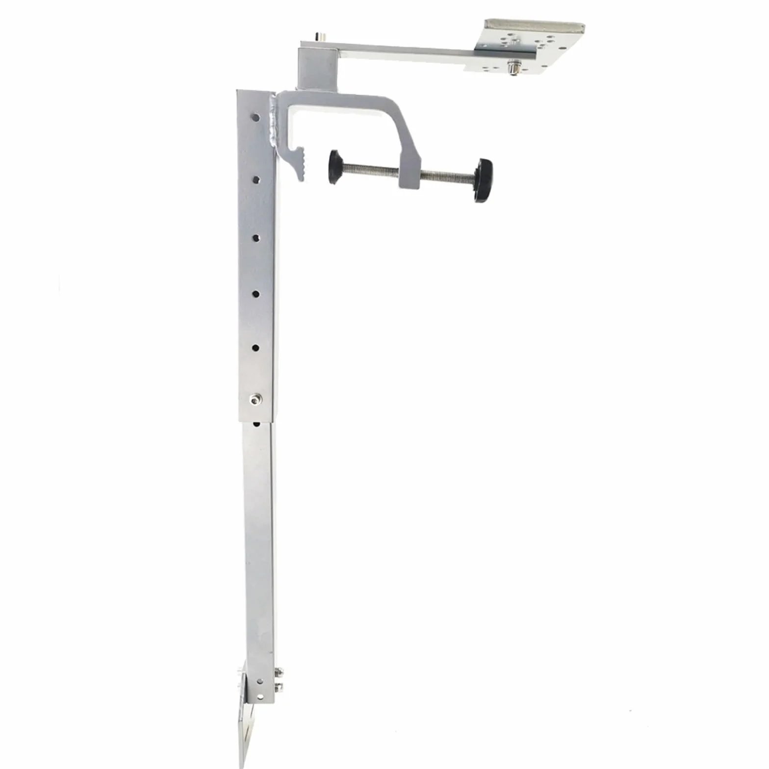 Soporte de aluminio para buscador de peces ajustable de grado marino con placa inferior de múltiples agujeros