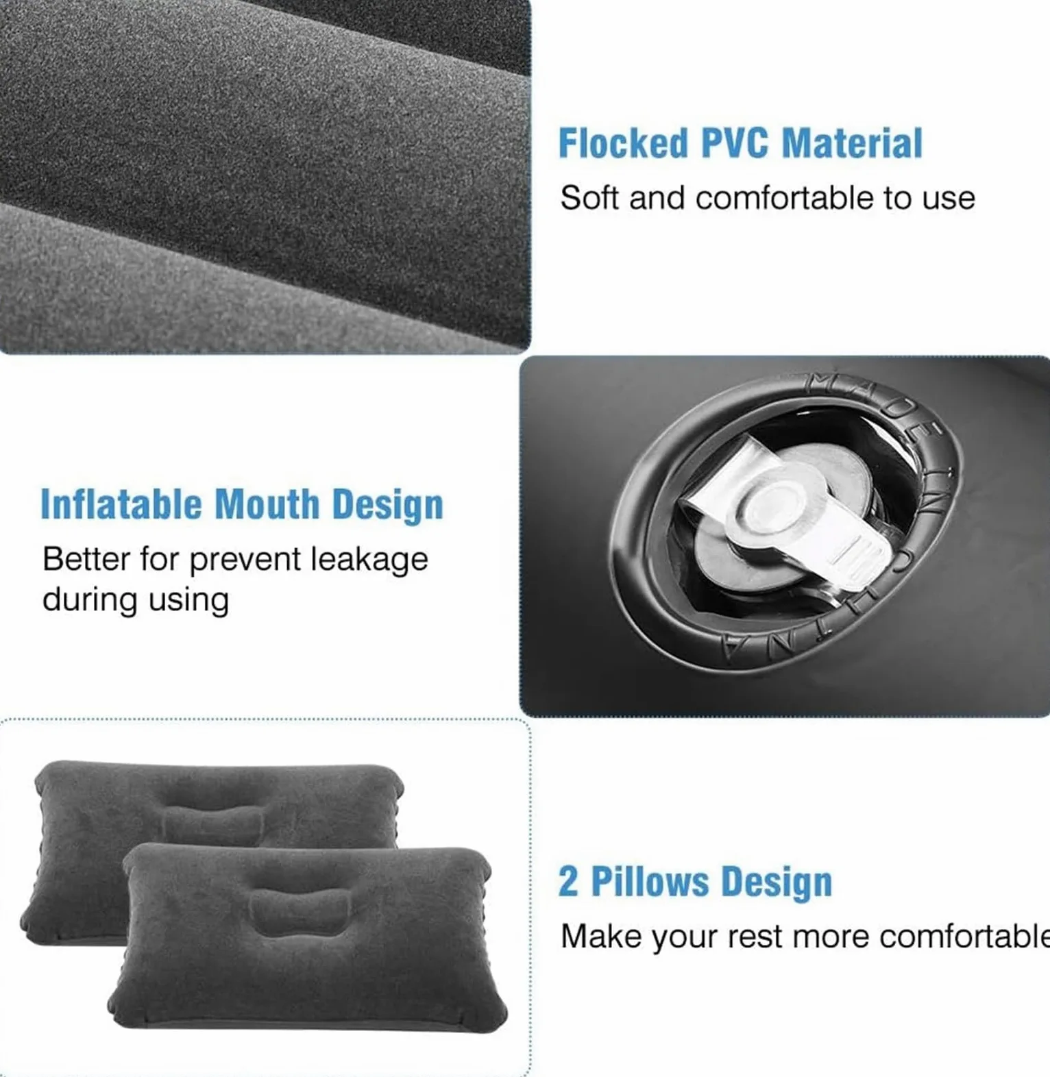 Colchoneta Hinchable Coche Cama Inflable Coche, Colchón Aire Inflable, Cojines Inflables Para El Hogar, Coches Universales, SUV, Viajes Al Aire Libre, Camping, Almohadilla Dormir, Cama Aire Coche(Blac