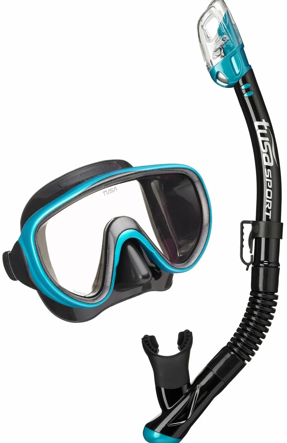 Tusa Serene - Juego de Mascara de Buceo y Esnórquel para Adultos, Color a Elegir (Negro/Verde Océano)