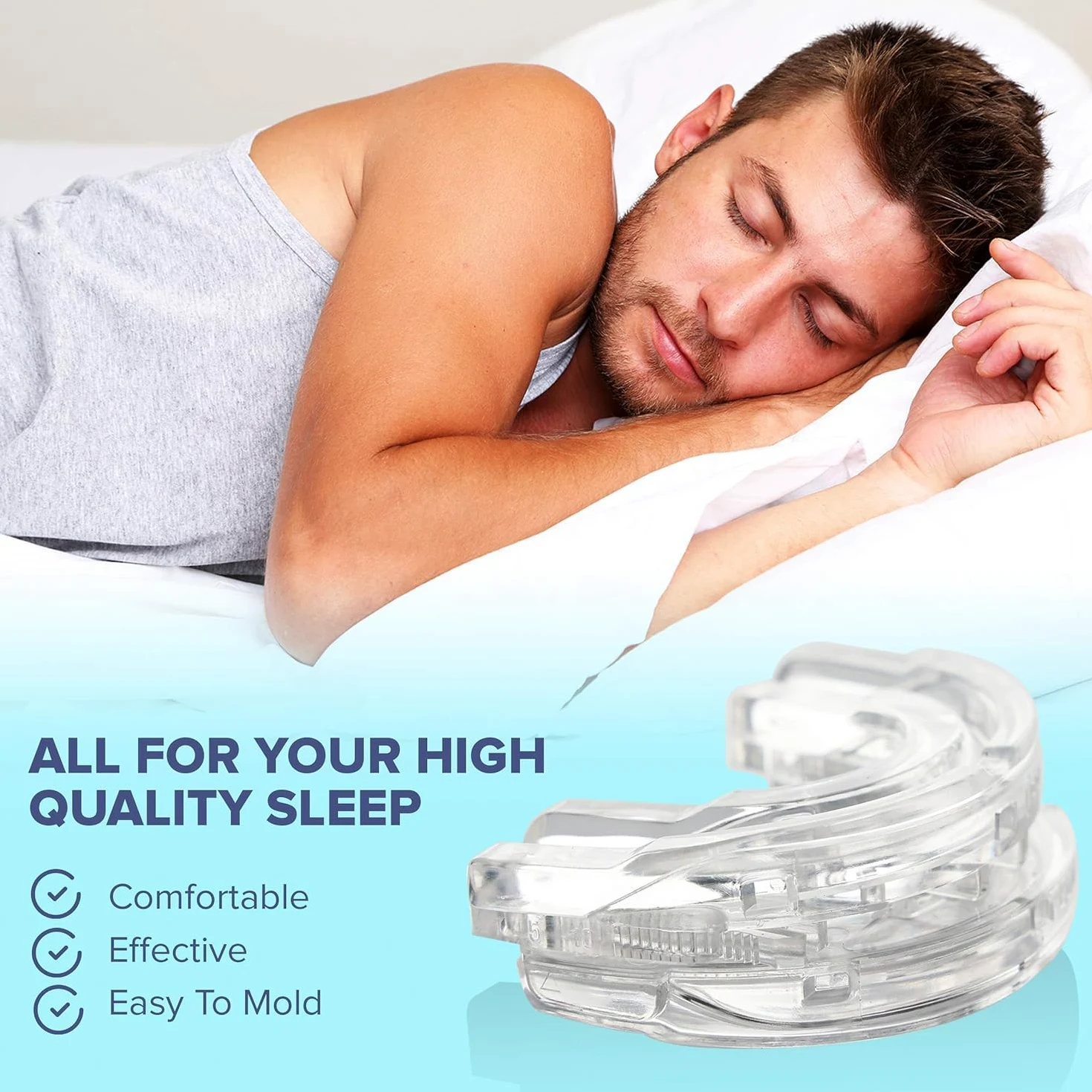 Bright Guard 2.0 Protector bucal ajustable para dormir para el bruxismo