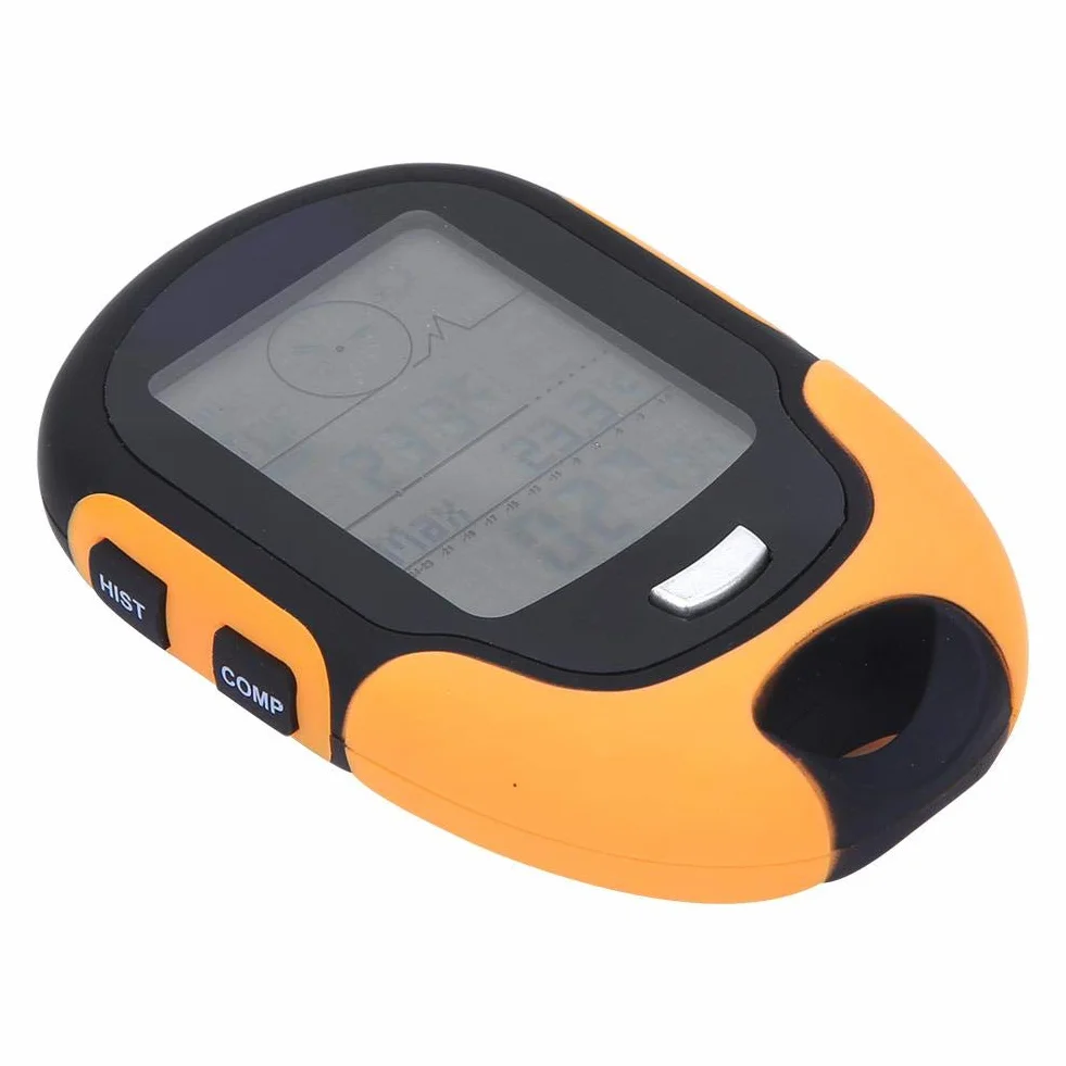 MAGT Brujula Digital Altimetro Digital Brujula Altimetro, SUNROAD Altímetro Digital multifunción para montañismo al Aire Libre FR500 Barómetro de Pesca con brújula(Amarillo)