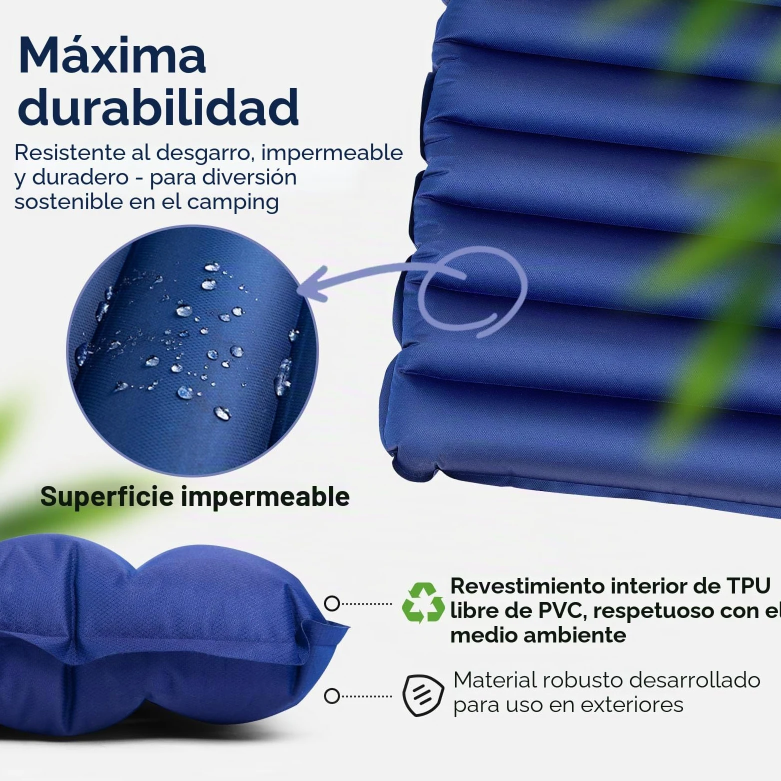 HIKENTURE - Esterilla Aislante para Camping, Ultraligera, Doble colchoneta Aislante Hinchable para 2 Personas, colchón de Aire para Dormir…