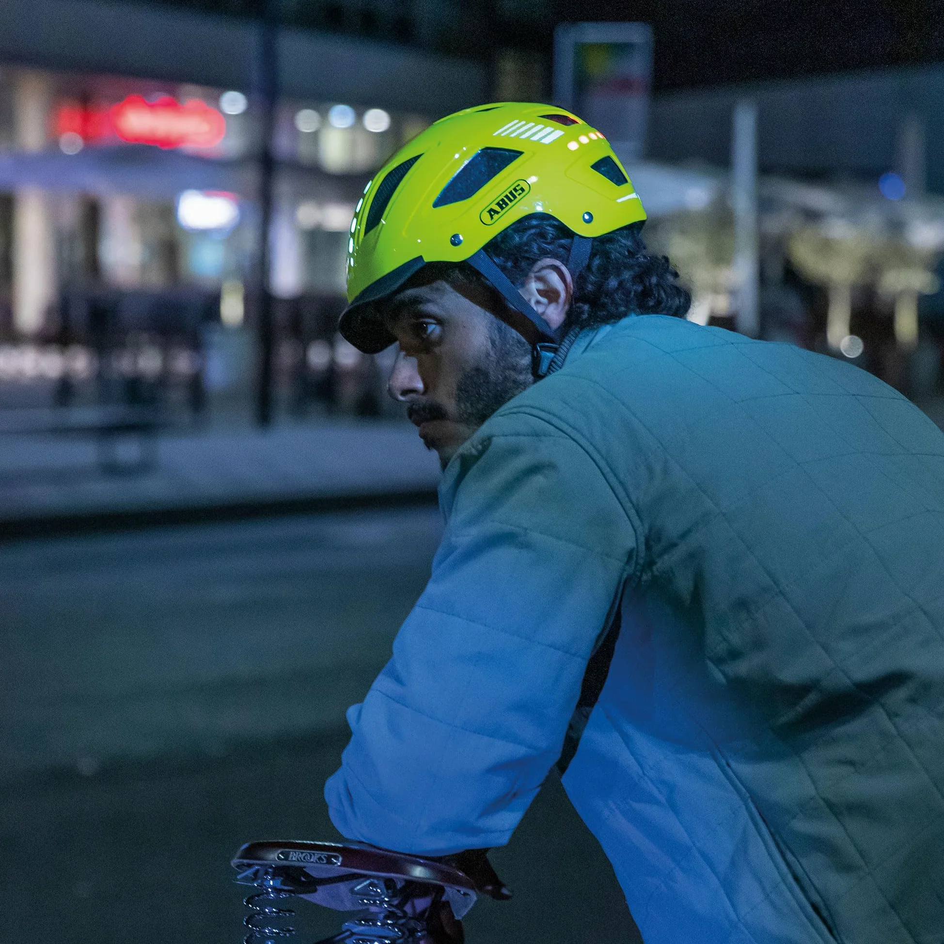 ABUS Hyban 2.0 Led Casco de Bicicleta, Unisex