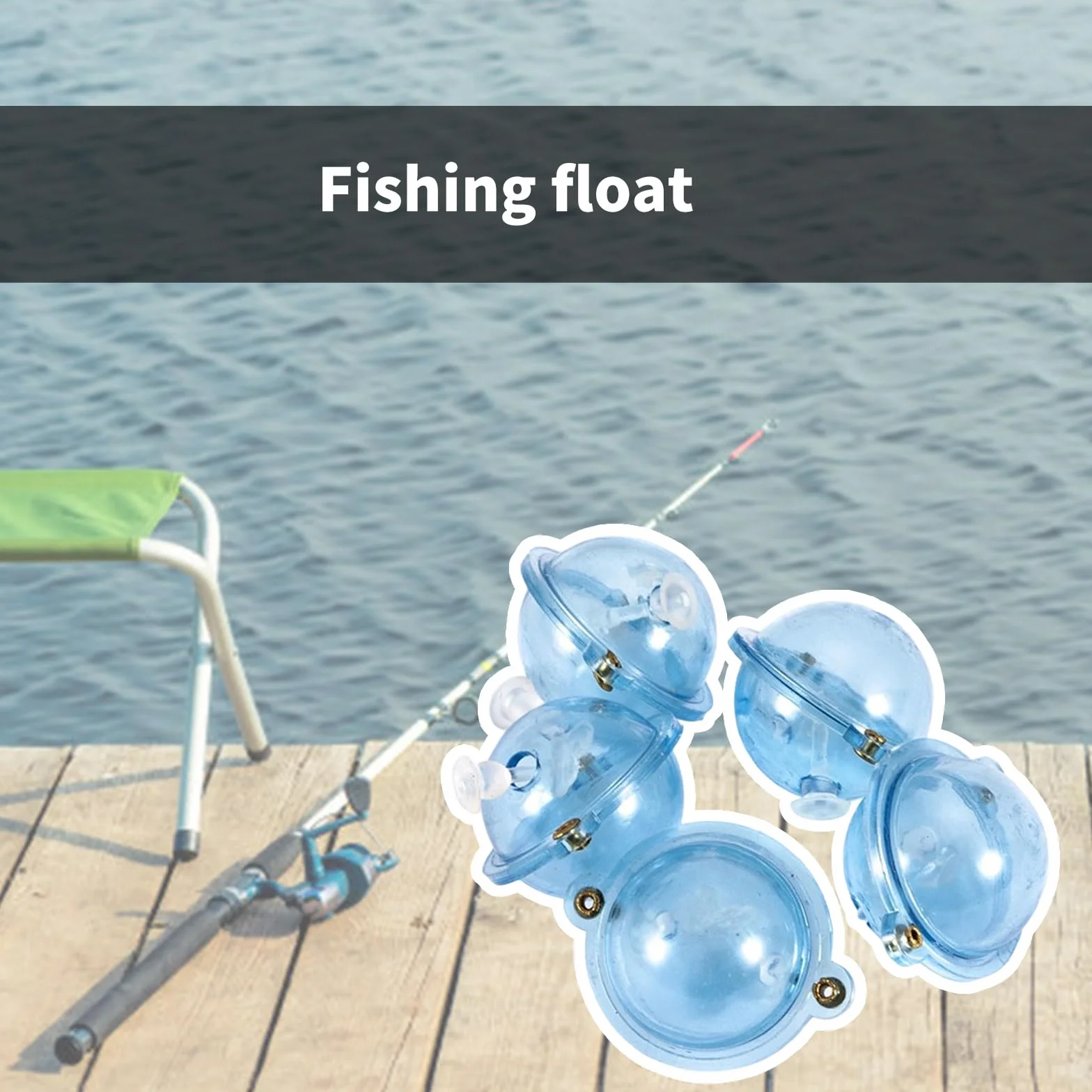 10 piezas de flotador de pesca con bolas redondas transparentes, superficies de burbujas huecas, flotadores de burbujas de agua, aparejos fáciles de usar