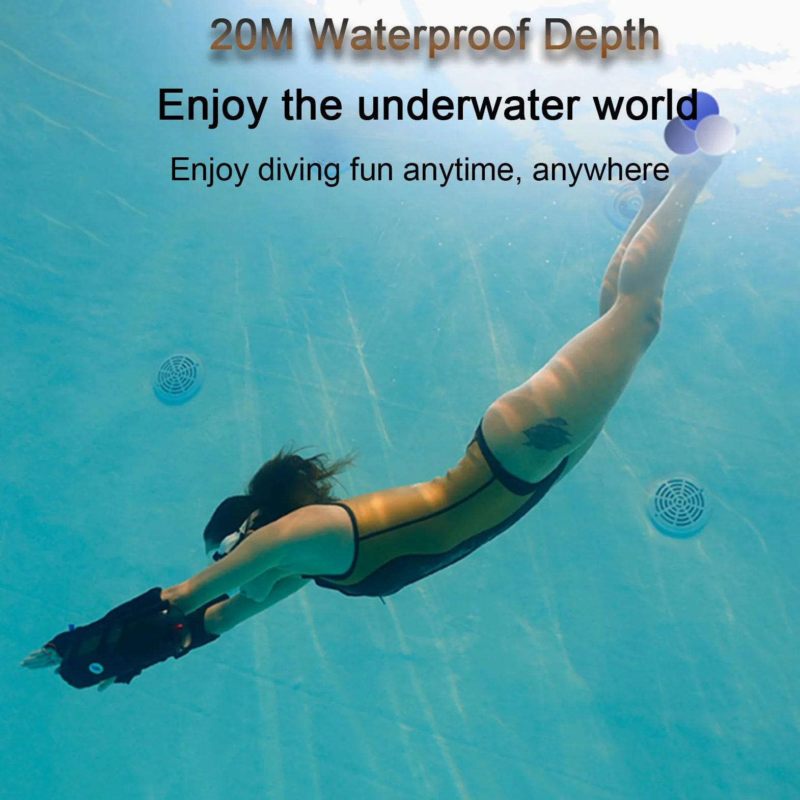 Patinete subacuático para esnórquel, buceo y natación, equipo de buceo submarino con propulsores para un mejor rendimiento