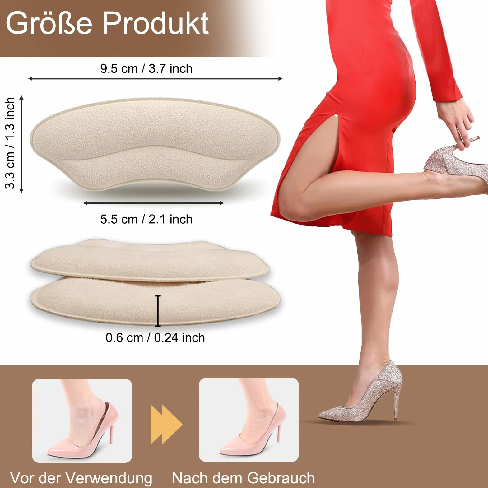 Taloneras Protectores de Talón Recortables con Insertos de Esponja para Zapatos