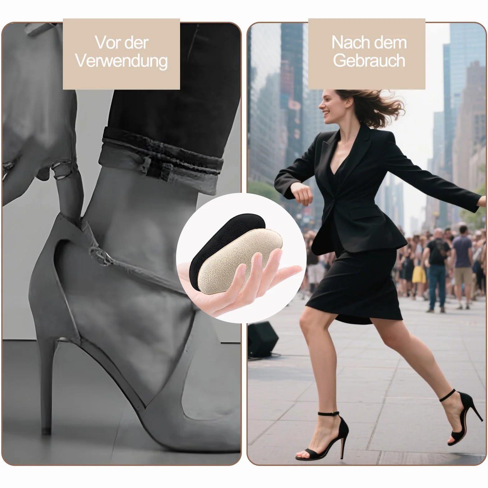 Taloneras para Zapatos Grandes con Insertos de Esponja - 3 Pares