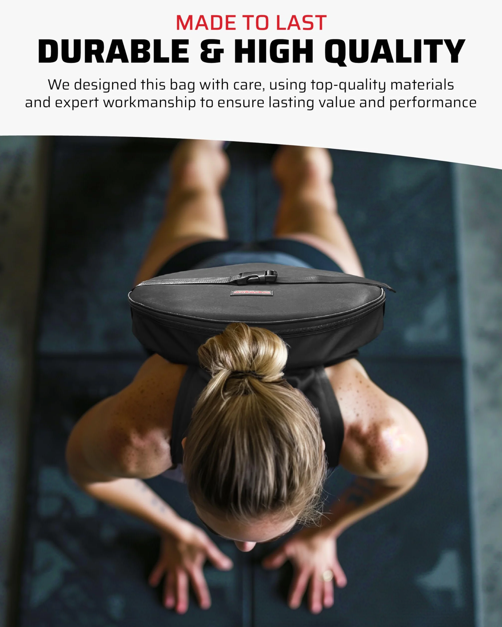 THEFITGUY Mochila pesada para pesas de gimnasio, para flexiones, elevaciones de pantorrillas, sentadillas, uso en la espalda o en la parte delantera, se adapta a placas de hasta 17.5 pulgadas de