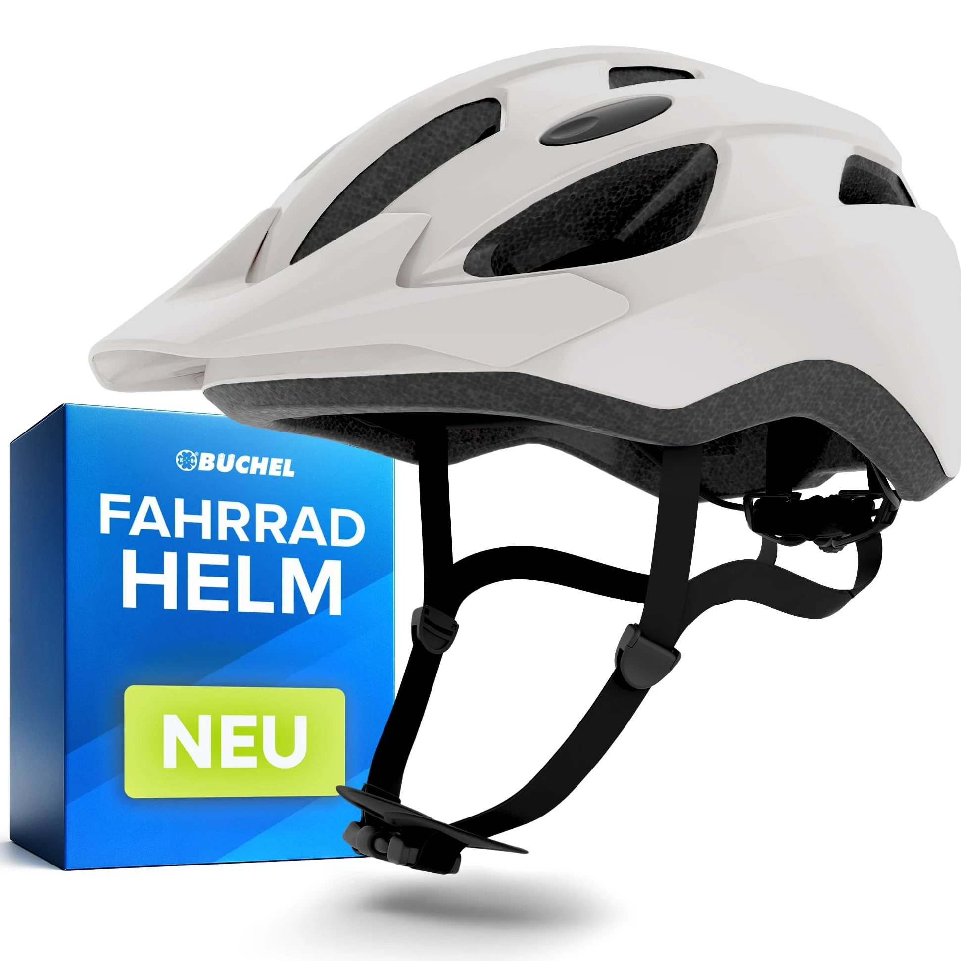BÜCHEL Casco Bicicleta Adulto - Casco Bici con Tecnología In-Mould y Sistema CAM Lock para Hombre Mujer Niños - De Mentón Y Red Anti-Insectos Lavable - Capacete Bicicleta 52-57 cm y 58-61 cm