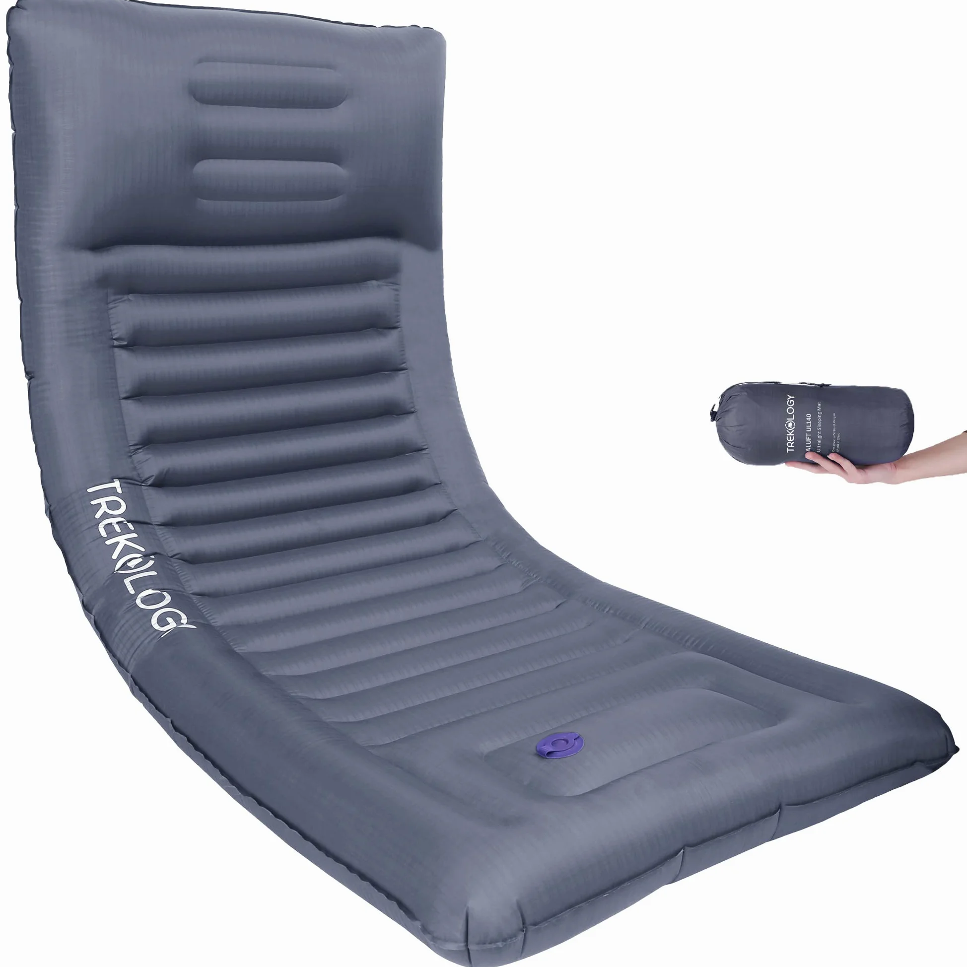 TREKOLOGY Esterilla de Camping autoinflable, colchoneta de Dormir para Dormir, colchón Inflable de Camping, colchón autoinflable, Ultraligero, colchoneta de Dormir Inflable, 186 cm x 76 cm x 12,5 cm