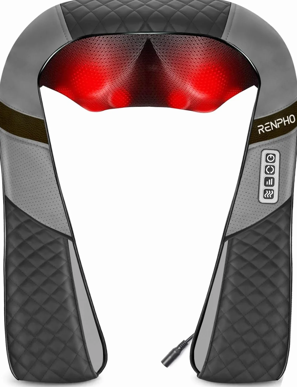 RENPHO Masajeador de Cuello y Hombros con Calor, Shiatsu 3D Rotación, Masaje Eléctrico de Tejido Profundo