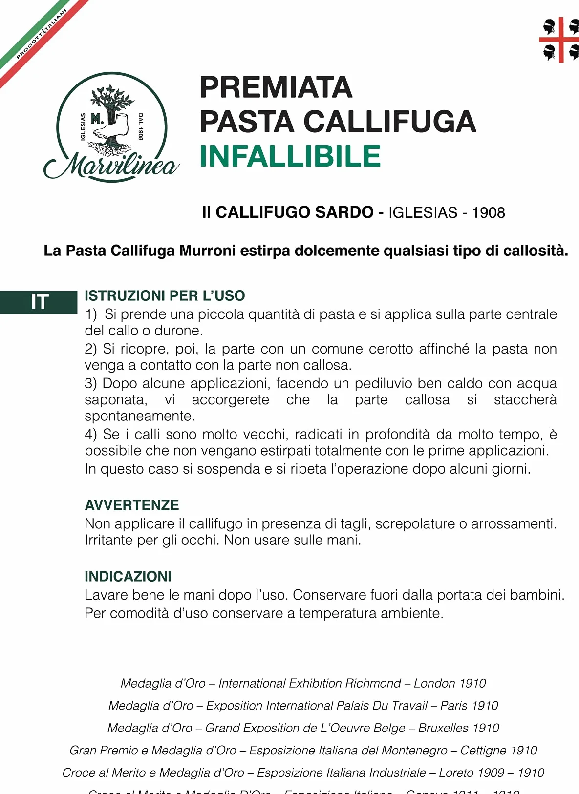 Murroni Pasta Callifuga Extra Forte Elimina Duroni Calli Verruche Occhi di Pernice