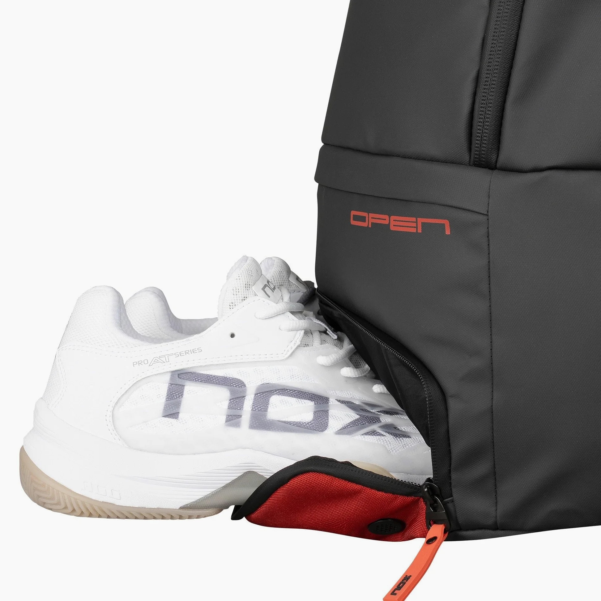 NOX Mochila LUXURY OPEN SERIES negro/rojo