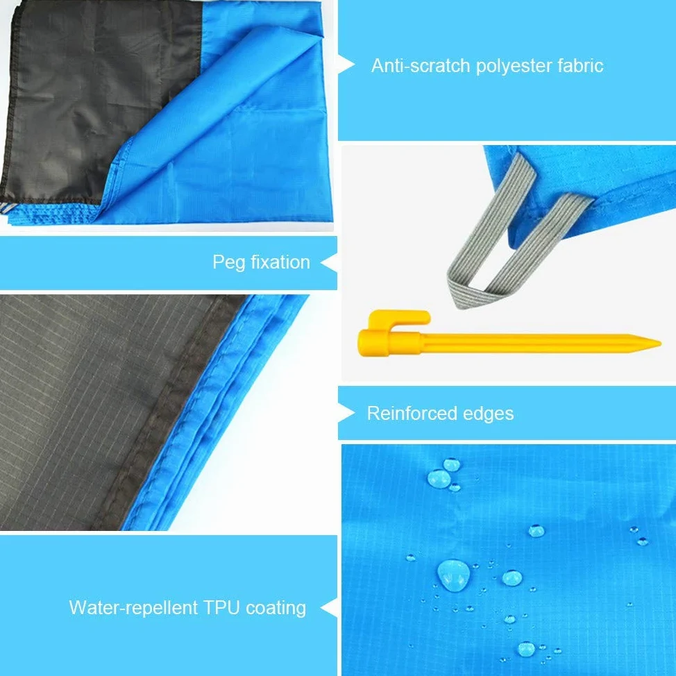 ADITAM Colchoneta de Camping, colchoneta de Camping a Cuadros, colchón Plegable para Acampar, Manta de Picnic de Playa Impermeable para Escalada de bebé para Picnic multijugador Double The Comfort
