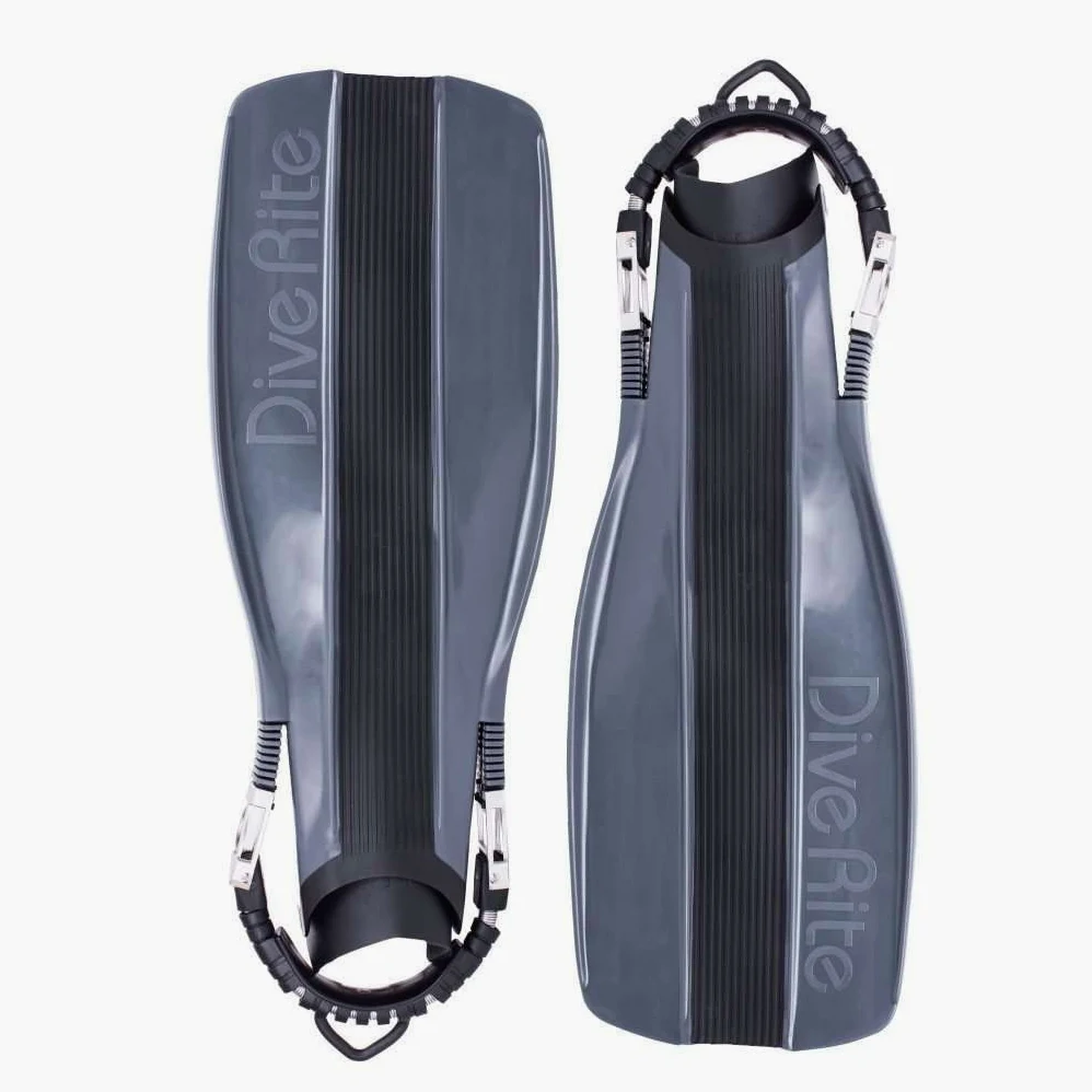 Dive Rite XT Aletas con tacones de resorte, extra grande - All Black