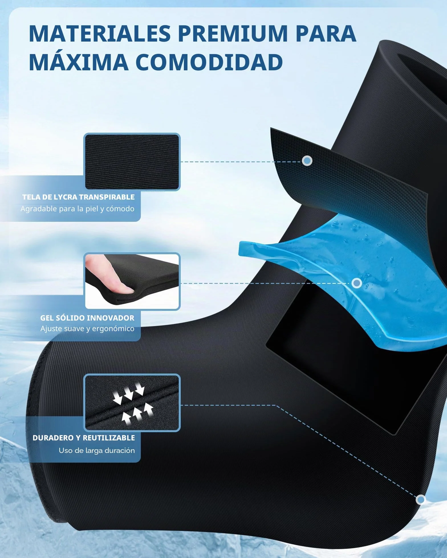 Tolaccea Funda de Hielo para Tobillo y Pie, Compresa de Gel Reutilizable para Terapias de Frío y Calor