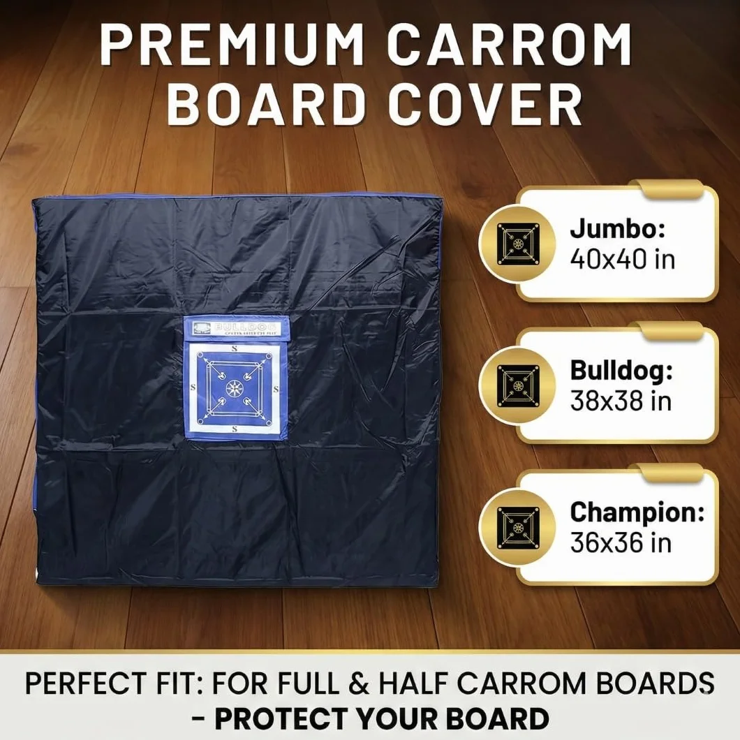 KD Willmax KNK - Funda con cremallera completa para tabla Carrom - Impermeable, nailon Ripstop, 3 tamaños (campeón)