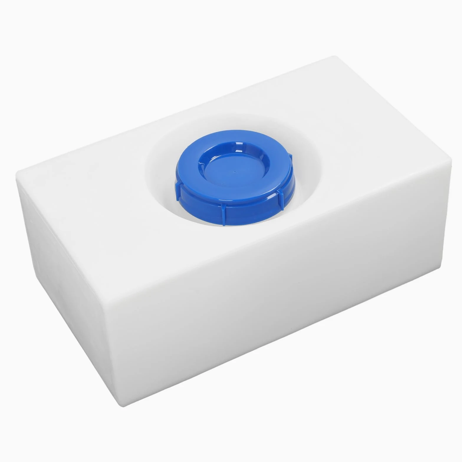 Depósito de almacenamiento de agua de 8 galones LLDPE a prueba de paso – Tanque de retención de agua dulce para caravanas, remolques, barcos, forma cuadrada, lisa y sellada, entrada de boca de 130 mm