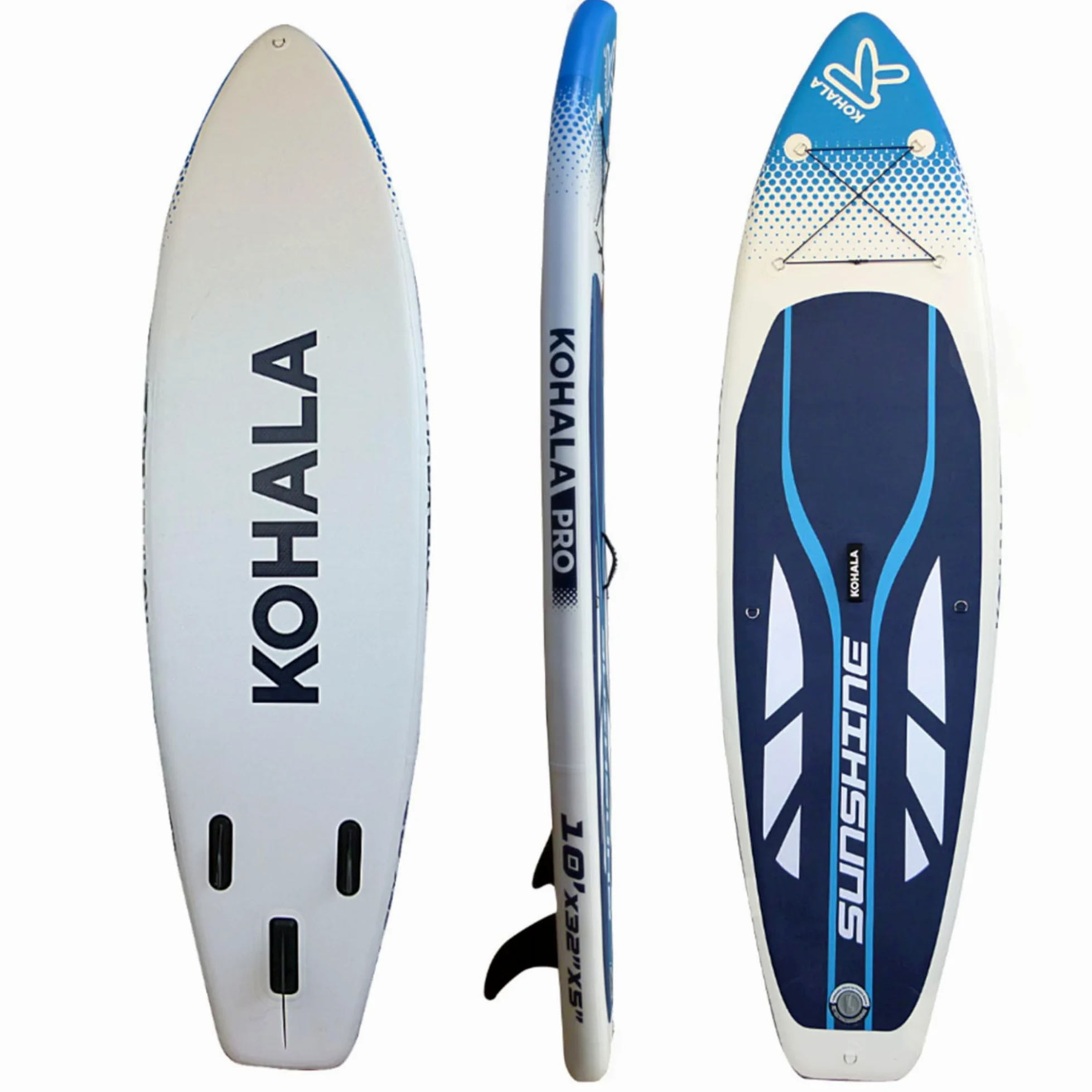 KOHALA Tabla Paddle Surf Hinchable Sunshine 10’ (305 x 81 x 12) cm | Pack Pro Completo con Remo, Bomba, Mochila, Leash y Aletas | Paddle Surf Fusion Ligera y Resistente