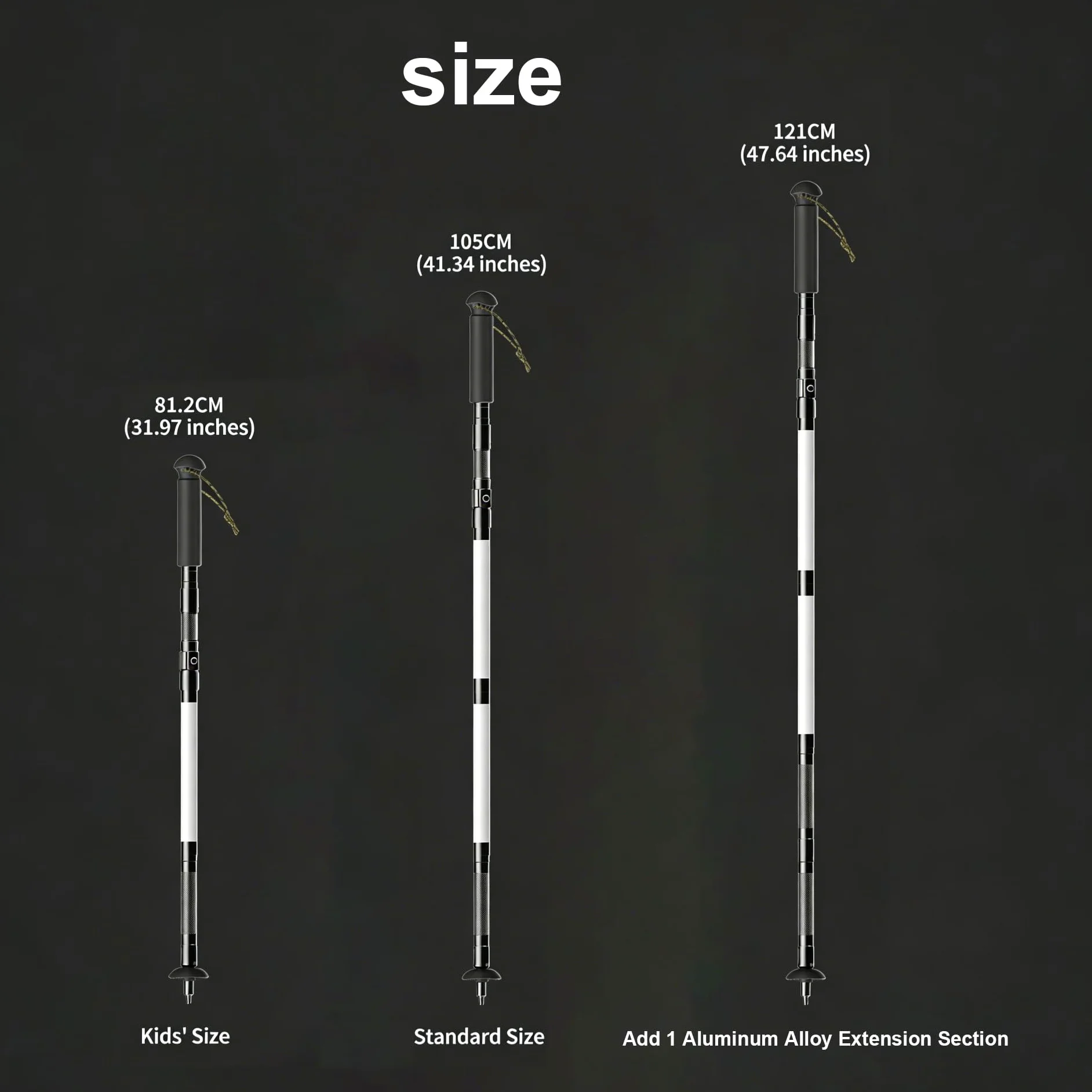 Bastones de senderismo LED recargables, bastones de senderismo plegables con linterna desmontable, multiherramienta de supervivencia, personal de senderismo iluminado para acampar nocturno, senderismo