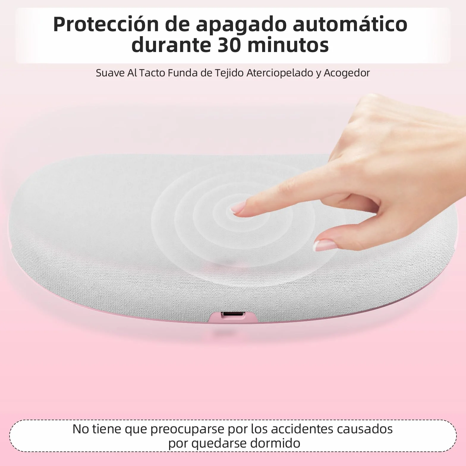 Almohadilla térmica menstrual, Cinturón de Calentamiento Eléctrico USB para el Vientre, 3 Niveles de Calor y 3 Modos de Masaje, Soporte de Espalda Calentado para Alivio Dolor Menstrual (Rose)