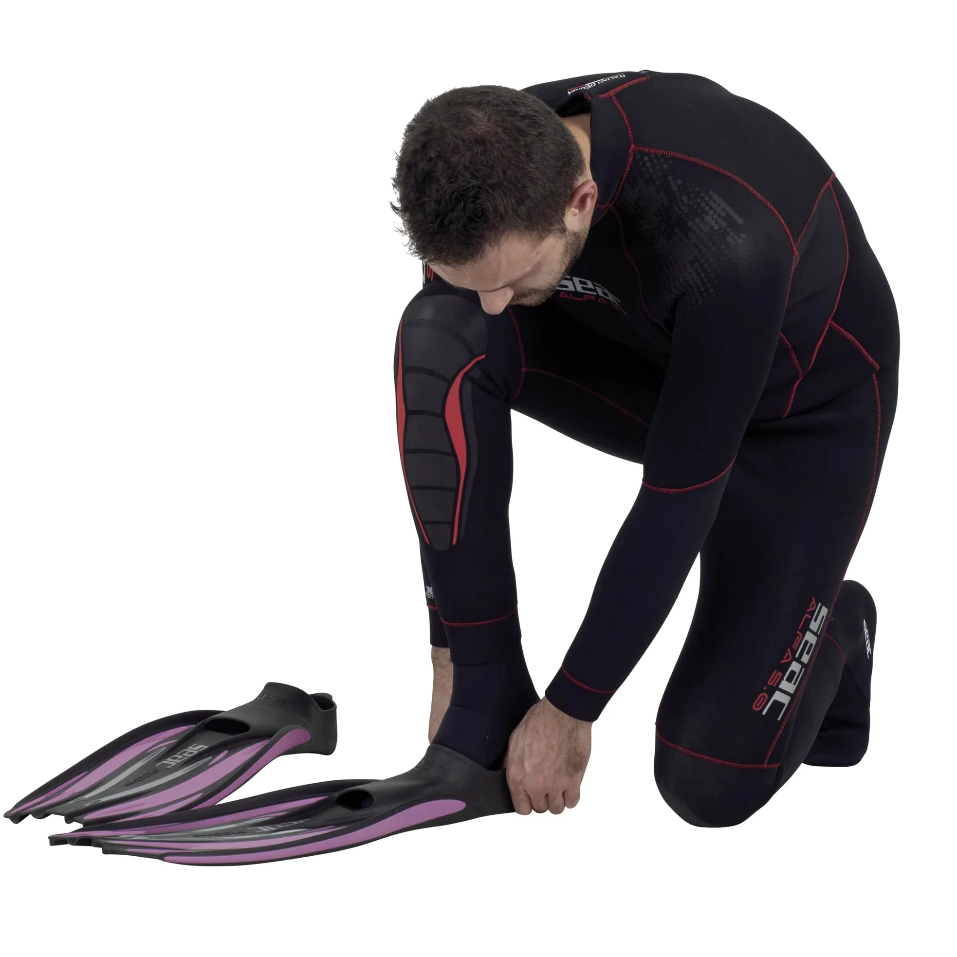 SEAC F100 Pro Aletas Ligero de Zapata Cerrada para Buceo y Snorkel, Unisex Adulto