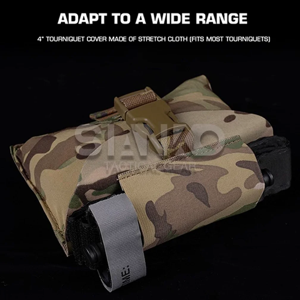 Bolsa táctica para exteriores Molle IFAK/kit de primeros auxilios médicos/liberación rápida elástica ajustable EMT bolsa para caza, airsoft, camping, ciclismo, senderismo