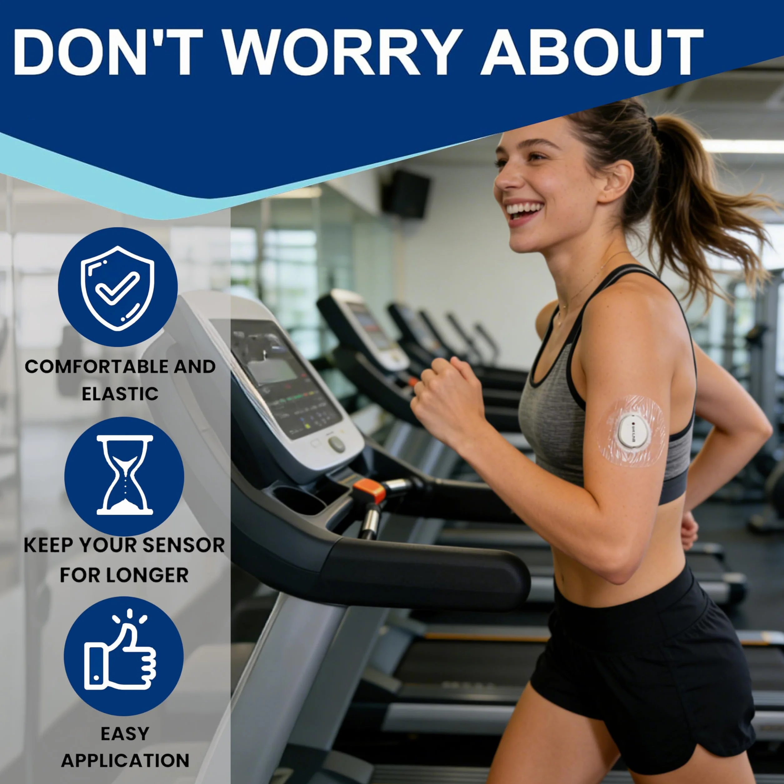 Dexcom G7 Parches Transparentes Adhesivos 10 Días Resistente al Agua