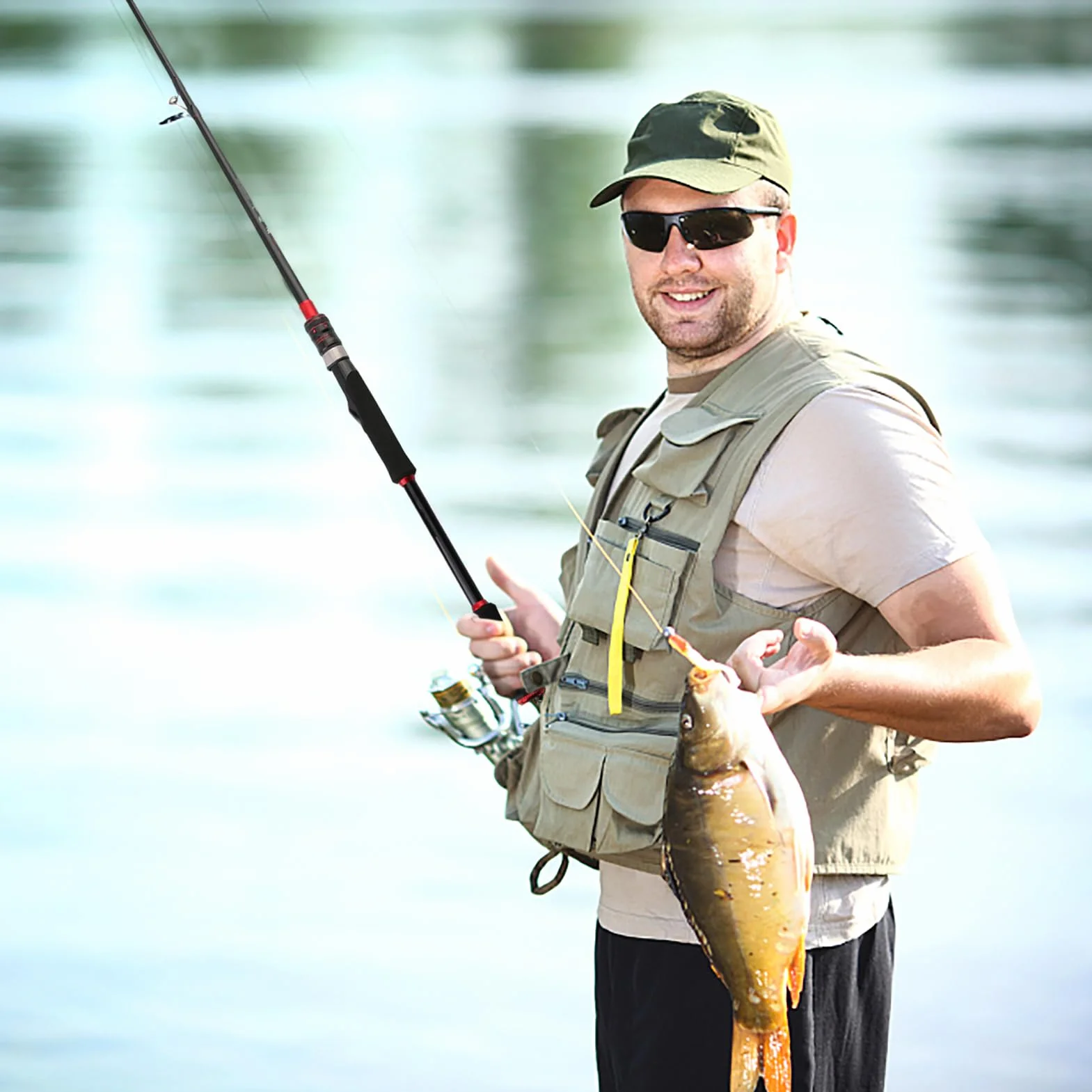 Bastón De Pescar Baitcasting - Bastón De Pesca De La Costa Cast | Bastón Lanzar Sensible Baitcasting Pesada Pesada Portátil Baitcast Varilla Cebo Caña De Pescar Bastón De Pescar Baitcaster