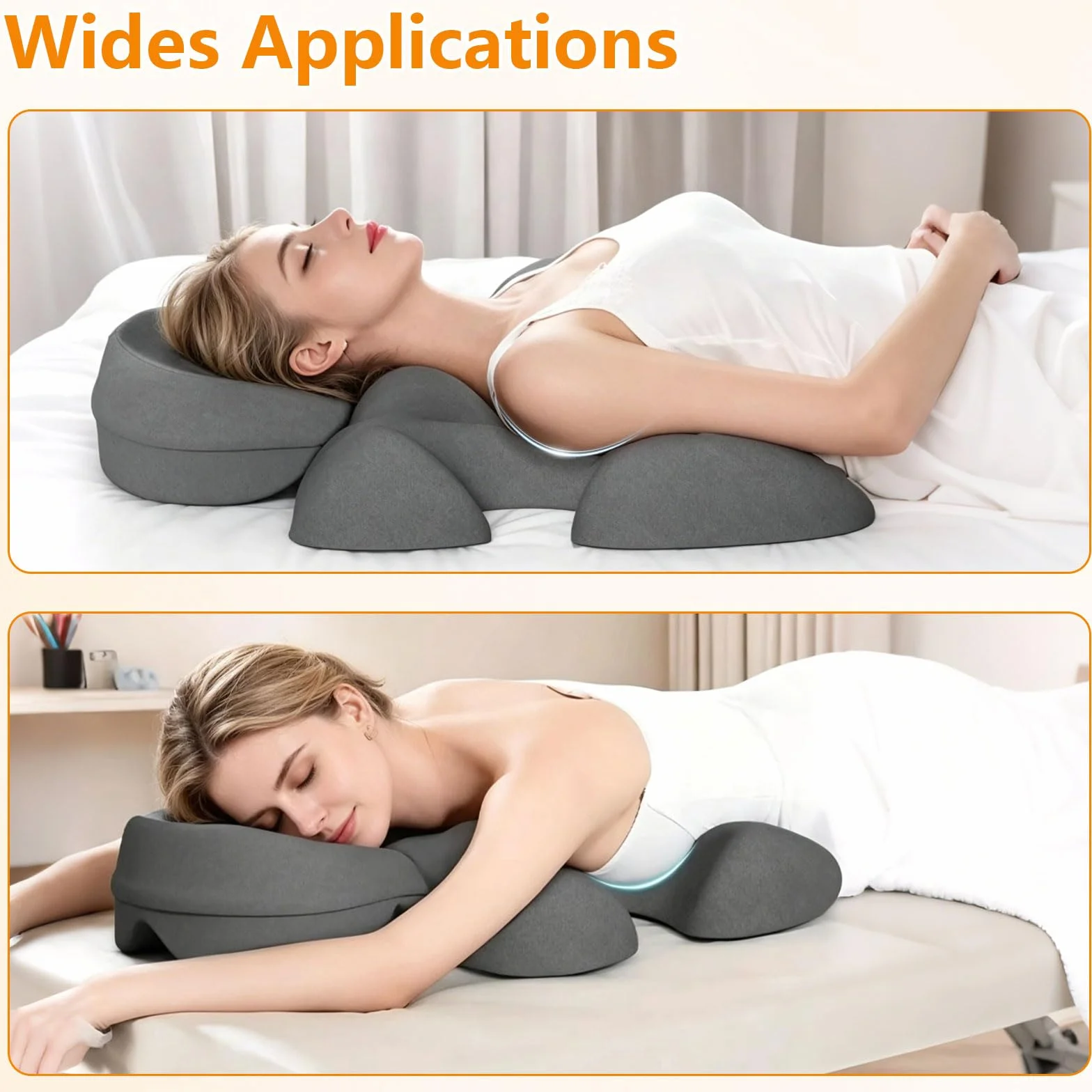 Cojín de masaje para pecho y cara espuma viscoelástica antideslizante transpirable funda extraíble lavable SPA