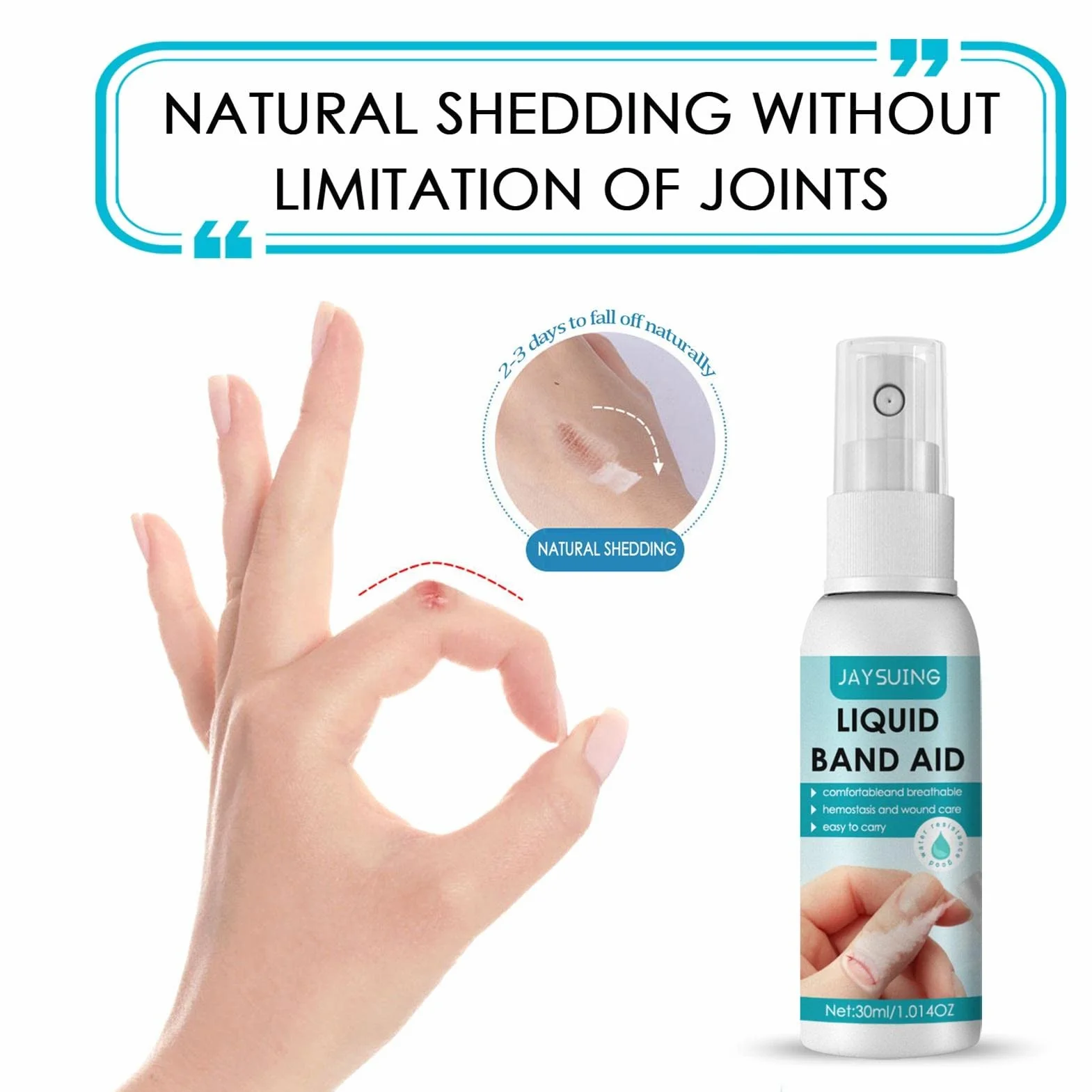 Yeso Líquido Bandage Spray 30ml Impermeable Transpirable Secado Rápido Película Protectora Heridas