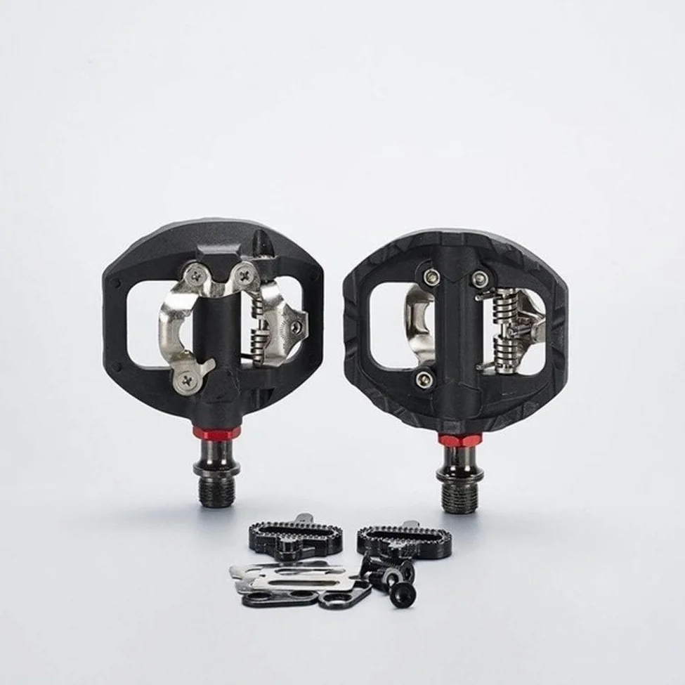 SDGBCXD， Pedales de Bicicleta, Pedal de Bicicleta MTB, Pedal autoblocante, Pedal automático, adaptadores de Plataforma Dual con Tacos para,Pedales