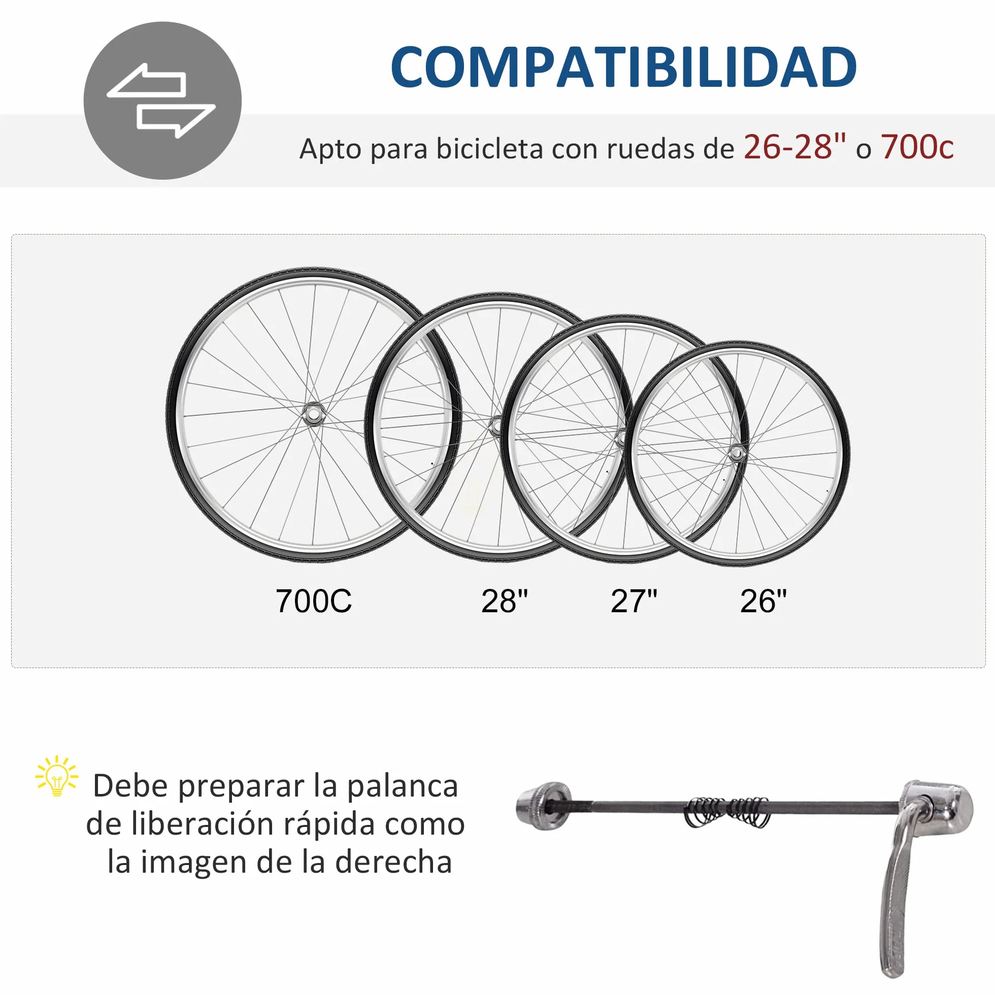 HOMCOM Rodillo de Entrenamiento Magnético para Bicicleta Cicloentrenador Plegable 54,5x47,2x39,1cm Plata y Negro