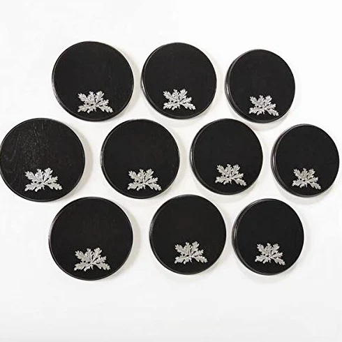 GTK - Geweihe & Trophäen KRUMHOLZ 10 Placas de cuña de 19 cm con 10 Portadas de Hojas de Roble de 6 Hojas