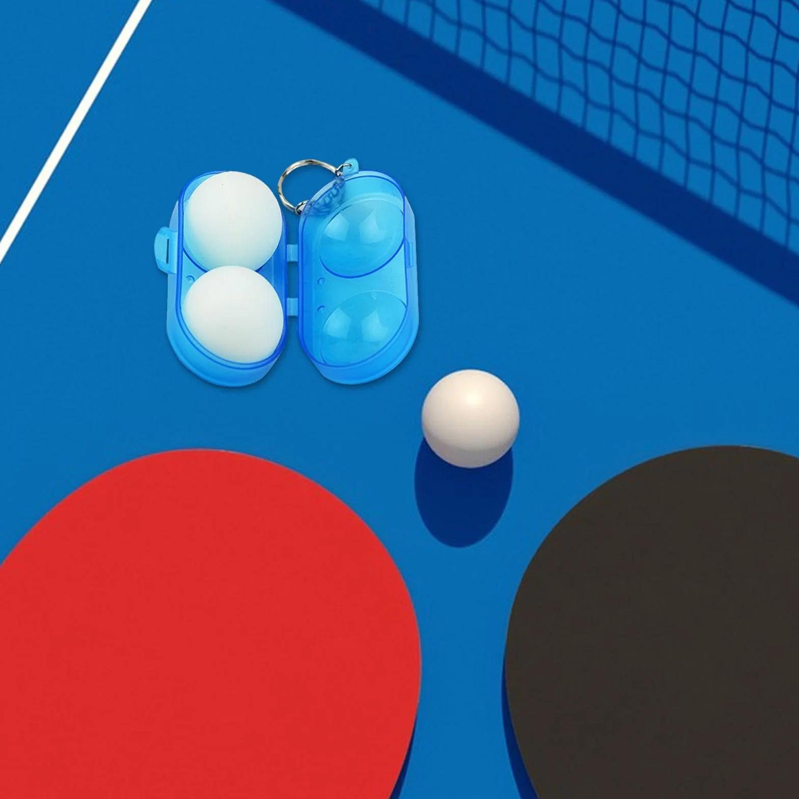 Genérico Caja de Almacenamiento de Tenis de Mesa - Caja contenedora de Pelotas de Mesa | Hold 2 Balls Caja de de Tenis de Mesa de Alta Caja de Almacenamiento de Pelotas de Pong p