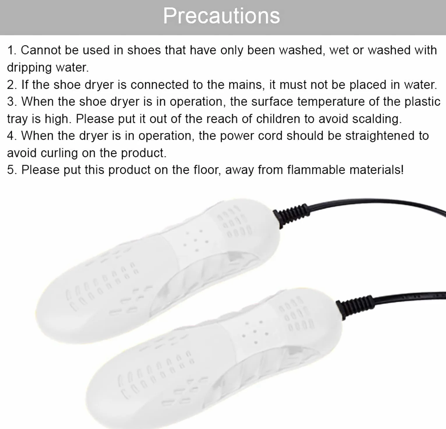 Secador Zapatos Eléctrico, Calentador Zapatos, Secador de Pies, Desodorante Deshumidificador Portátil Hogar