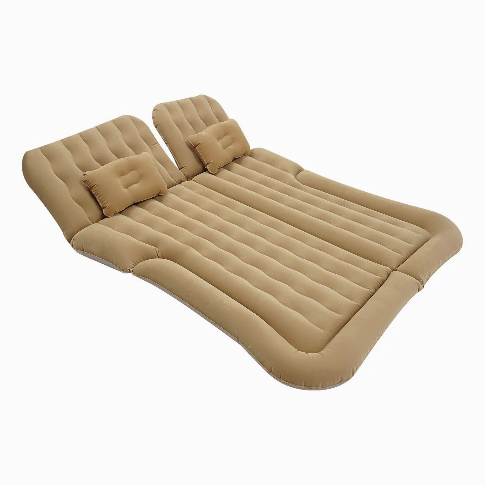 Cama Hinchable Colchón de Aire con Bomba de Aire Plegable | Asiento trasero de viaje con cojín inflable para acampar