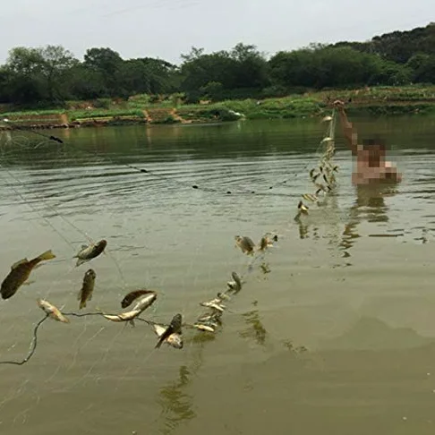 Redes de Pesca Profundidad de 1.5m Red de Pesca Legnth 22m Network de Pesca 3 Capas Monofilament Nylon Nets 20 mm-70 mm Herramienta de Pescado al Aire Libre Red De Flotador(Mesh 30mmx30mm)