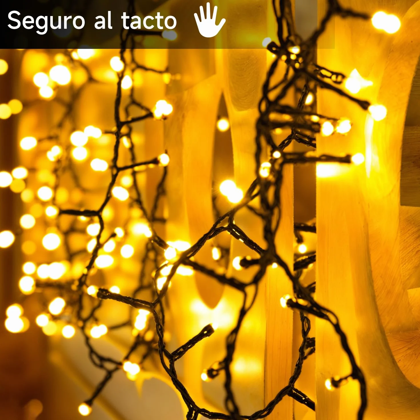 Guirnaldas Luces Exterior Solar 10M 2 Pack, IP65 Impermeable Cadena Solar 8 Modos Blanco Cálido