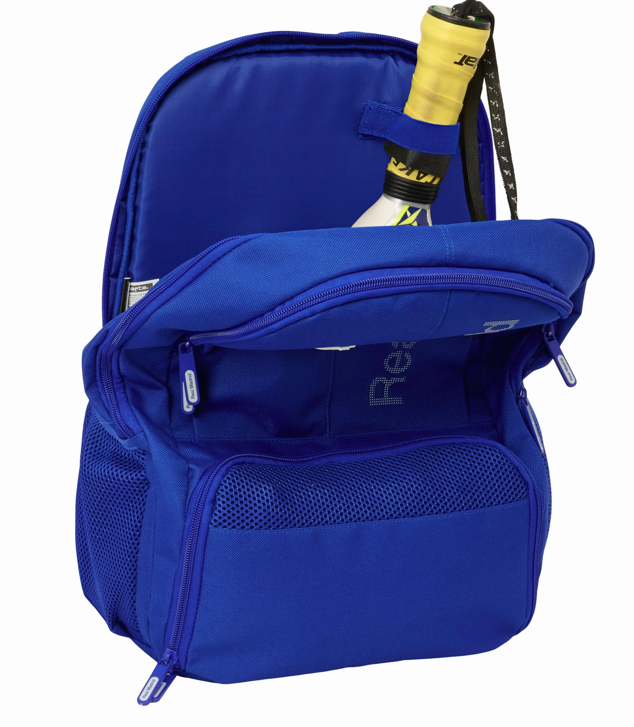 REAL MADRID - Mochila para Pádel, Mochila de Deporte, Ideal para Diferentes Edades, Cómoda y Versátil, Calidad y Resistencia, 30x17x42 cm