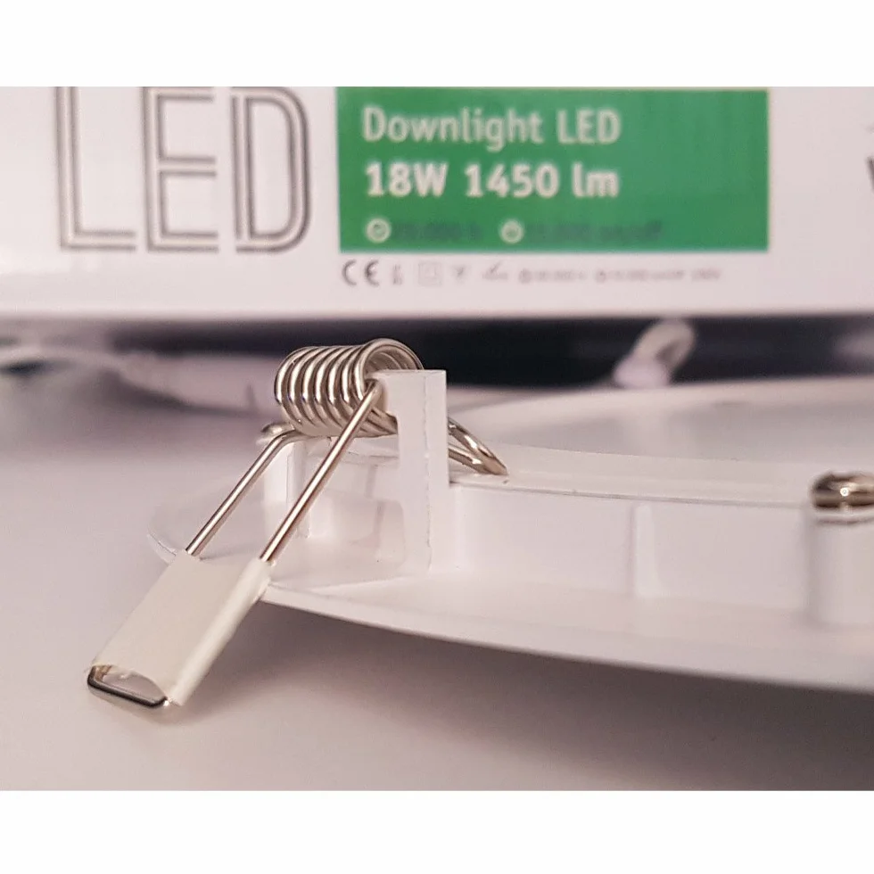 Downlight LED redondo extraplano blanco 18W 1480 lm Luz fría 6000°K 30.000H