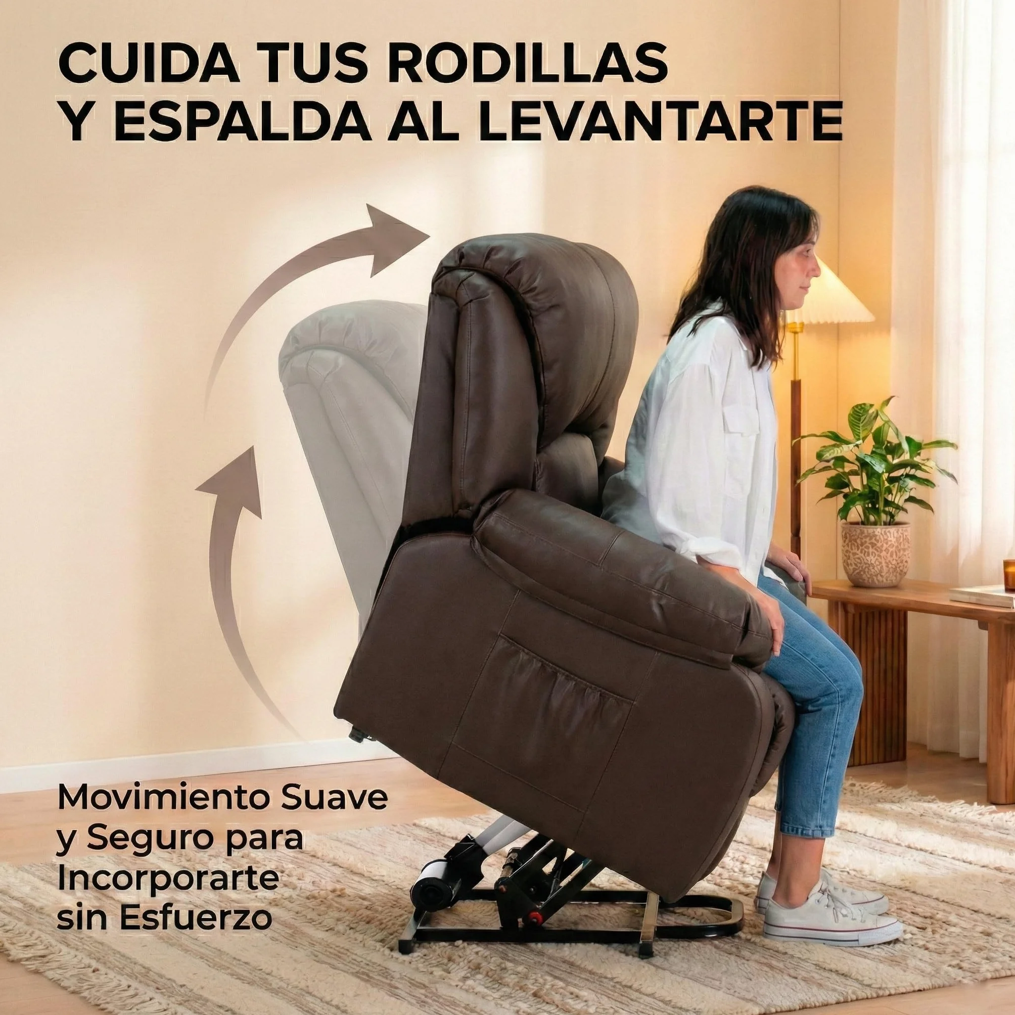 Sillon de Relax Reclinable Electrico con Masaje y Calor Lumbar para Personas Mayores