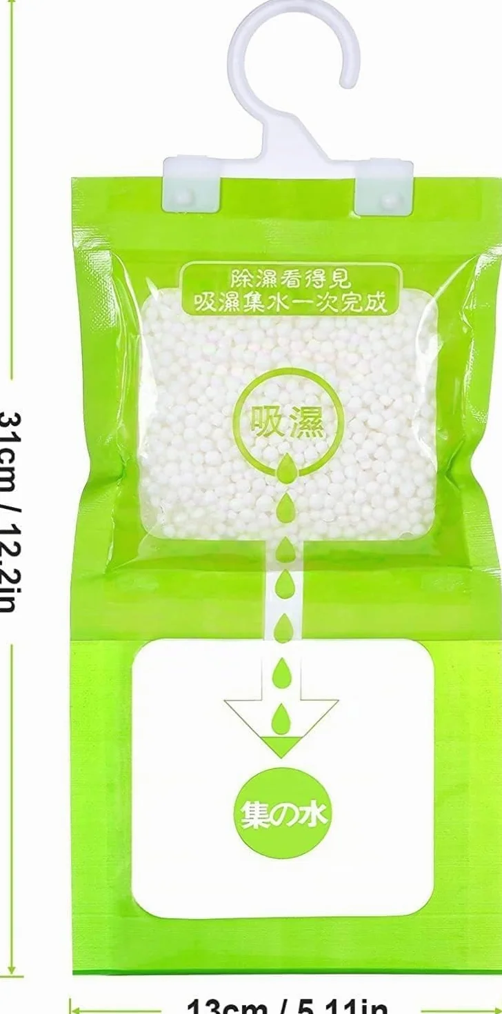 Bolsas Deshumidificantes 120g, Deshumidificador Colgante para Armario, Absorbente de Humedad