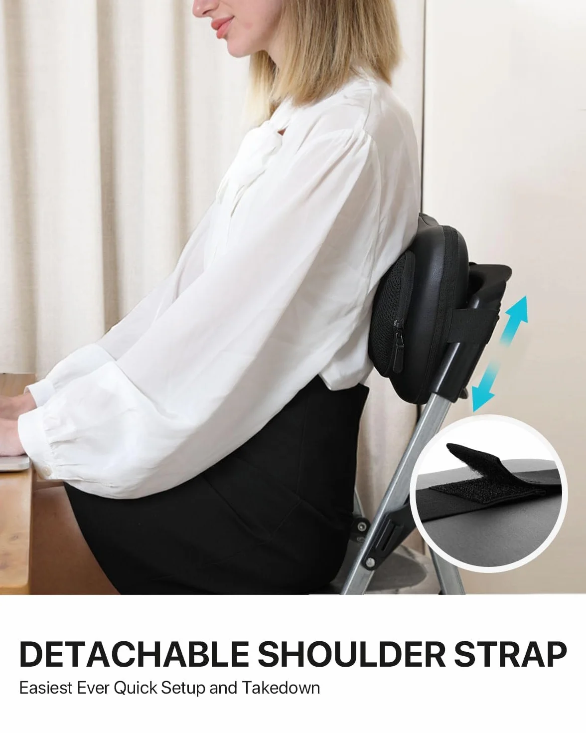 ALLJOY Cojín Masajeador Cervical y Espalda, Masaje Shiatsu con Calor, 3 Niveles, 4 Nodos Rotación 3D