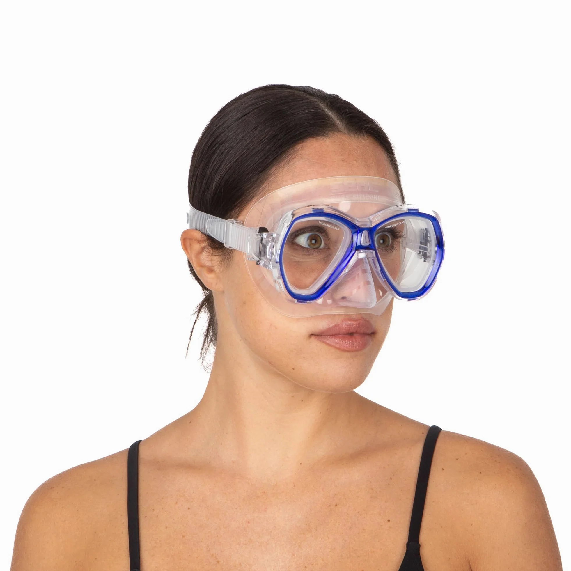 SEAC Set Elba - et de Snorkel con máscara subacuática y Tubo con válvula para la Purga de Agua para Adultos Unisex Adulto
