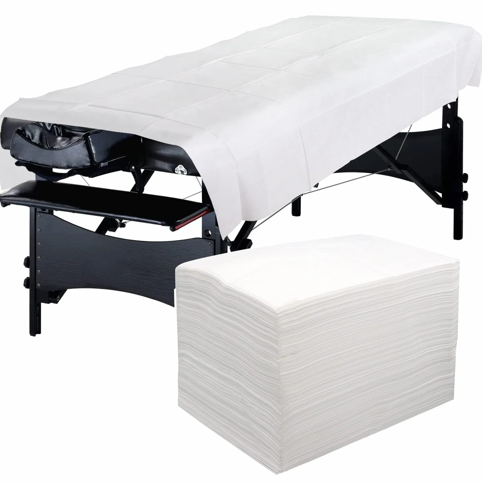 Sabanas Desechables Camilla Masaje 100x200 cm, No Tejidas, Blanco, 100 PCS