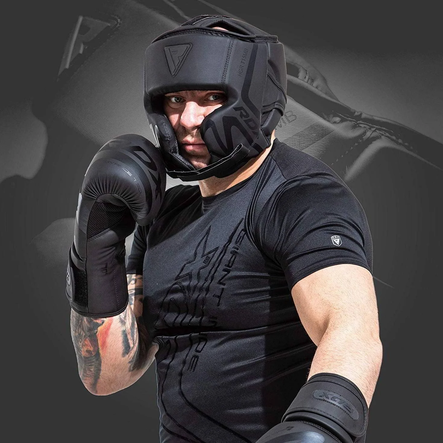 RDX Pro Head Guard Boxeo Sparring Grappling, cuero Maya Hide, casco de entrenamiento protección artes marciales mixtas Muay Thai Kickboxing