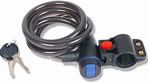 Candado de Cable de Acero para Bicicleta de montaña, antirrobo, con Llave, para Equipo de Ciclismo, Color Negro
