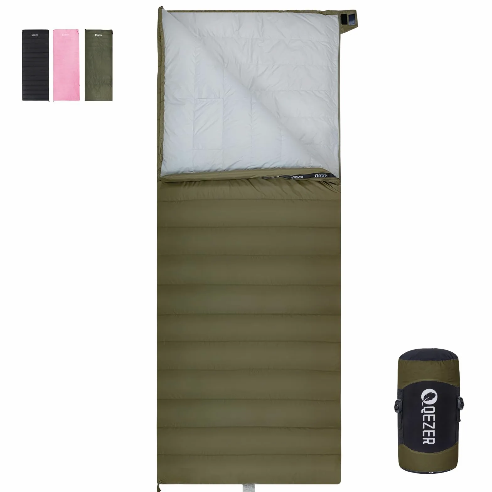 [Plumón] Saco De Dormir Adulto Multifuncional [ 4℃~12℃,1.06 kg ] Ultraligero Sleeping Bag, Camping y Senderismo, 3~4 Estaciones, Compacto y Lmpermeable